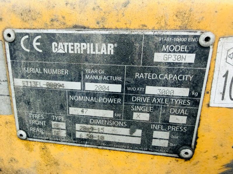 CATERPILLAR GP30N CONTAINER SPEC FORKLIFT*C/W PALLET TINES*VIDEO*