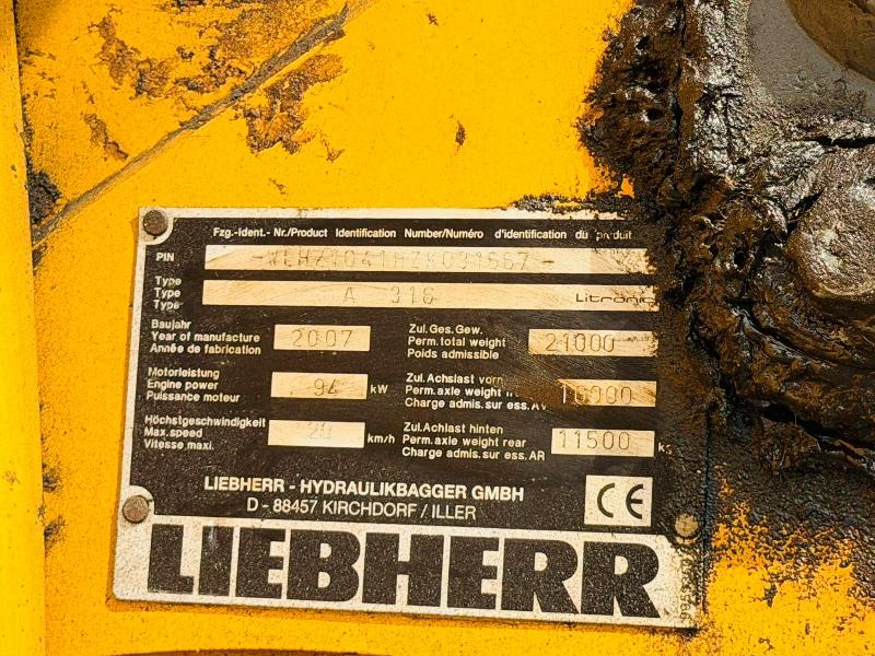 LIEBHERR 316 HRC SCRAP HANDLER*C/W ROTATING SCRAP GRAB*VIDEO*