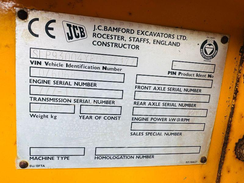 JCB 926 3 STAGE MASTED FORKLIFT*C/W PALLET TINES*VIDEO*