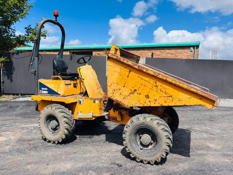 THWAITES MACH570 3 TONNE STRAIGHT TIP DUMPER*READING 1977 HOURS*VIDEO*