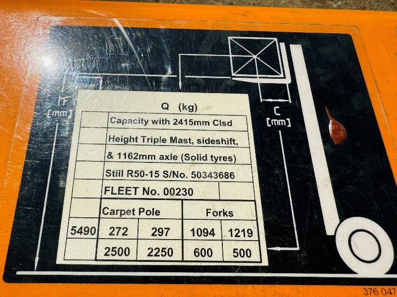 STILL R50-15 ELECTRIC FORKLIFT*C/W CHARGER*