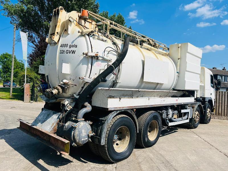VOLVO FM12 8X4 DOUBLE DRIVE VACUM TANKER LORRY *4000 GAL CAPACITY*VIDEO*