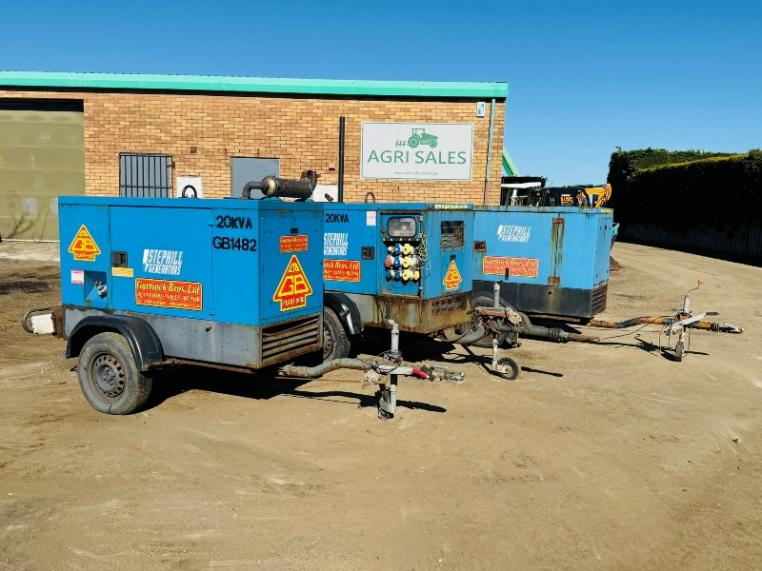 STEPHILL 20KVA TOWABLE GENERATORS*CHOICE OF 3*VIDEO*