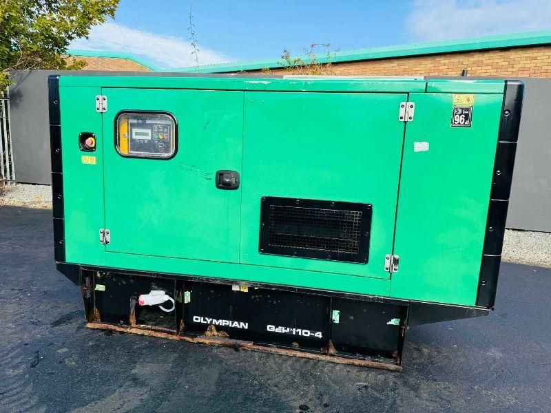 OLYMPIAN GEP110-4 110KVA GENERATOR*C/W PERKINS ENGINE*VIDEO*
