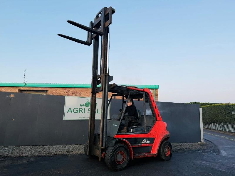LINDE H60D FORKLIFT*C/W PALLET TINES*ENGINE SMOKES*VIDEO*