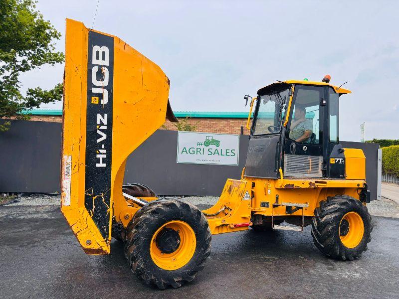 JCB 7FT 7 TONNE STRAIGHT TIP DUMPER* READING 1286 HOURS*YEAR 2018*VIDEO*