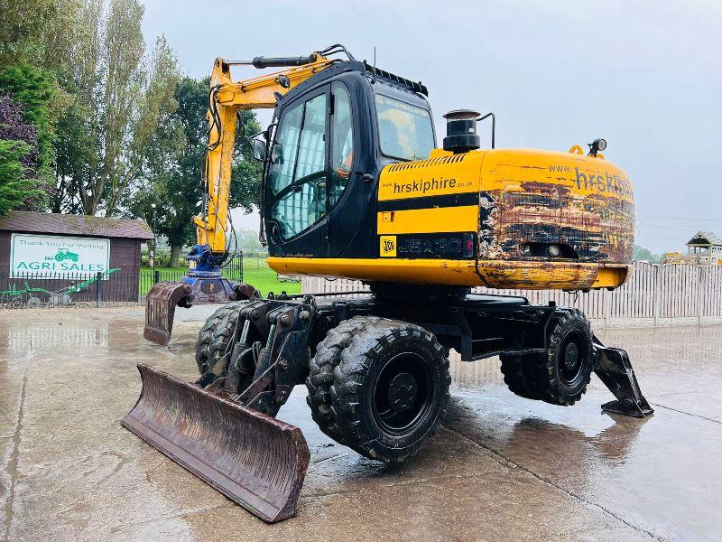 JCB JS130W 4WD WHEELED EXCAVATOR *YEAR 2009* C/W ROTATING SELECTOR GRAB *VIDEO*