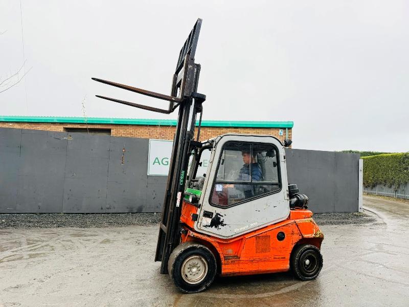 CESAR DRAGO 300 SIDESHIFT FORKLIFT*C/W PALLET TINES*VIDEO*