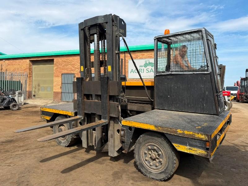 LANSING LINDE S50 SIDE LOADING FORKLIFT*C/W PALLET TINES*VIDEO*