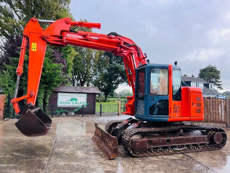 HITACHI ZAXIS 135UR TRACKED EXCAVATOR C/W FRONT BLADE *VIDEO*