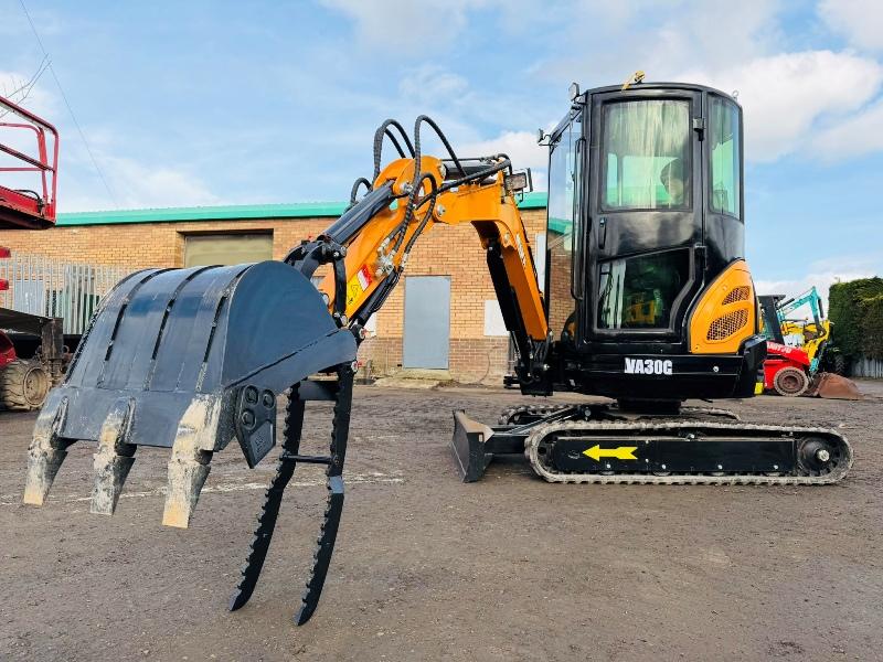*NEW*MIVA 30C MINI EXCAVATOR*C/W BUCKET*YEAR 2025*VIDEO*