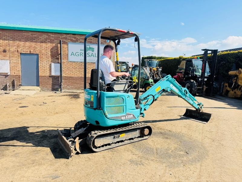 KOBELCO SK17SR-5 EXCAVATOR*YEAR 2016*C/E BUCKET*VIDEO*