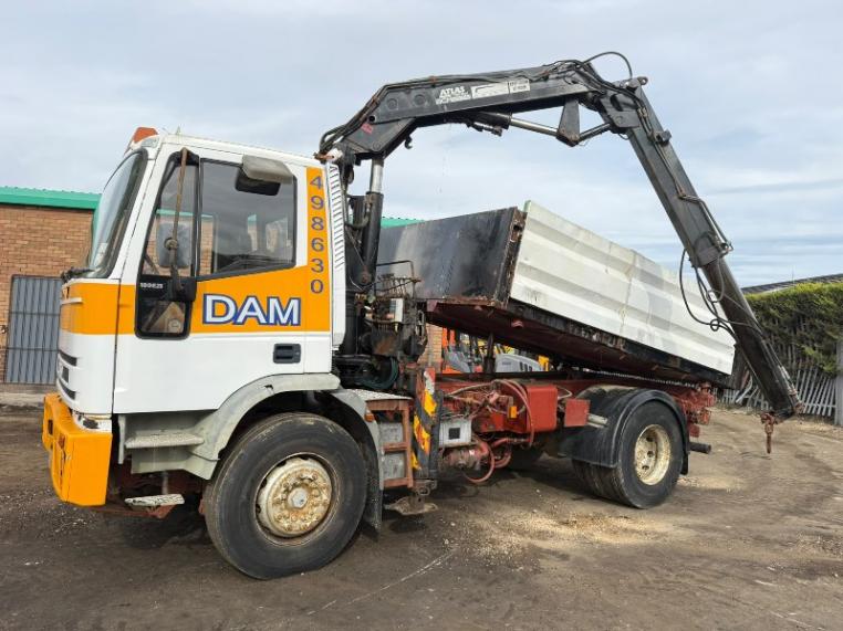IVECO 18E 3 WAY TIPPER*C/W ATLAS CRANE*VIDEO*