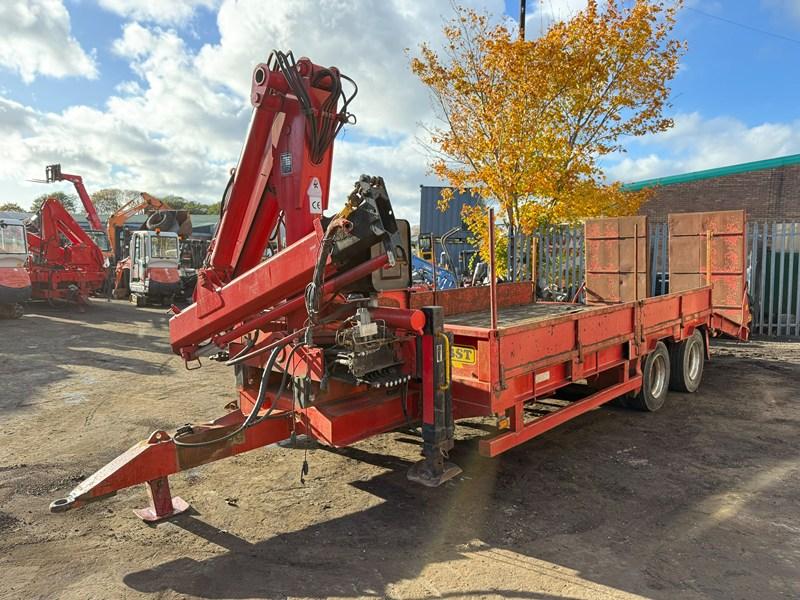 HERBST 19 TONNE LOW LOADER TRAILER*C/W ATLAS AK100.1 CRANE*VIDEO*