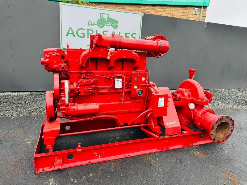 CUMMINGS N-855-F 6 INCH WATER PUMP *C/W 6 CYLINDER ENGINE*VIDEO*