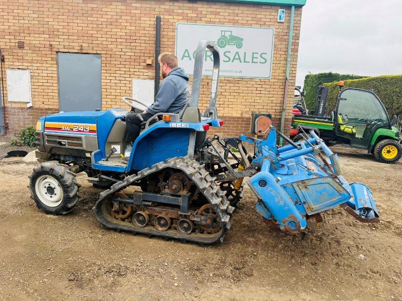 ISEKI TF243CF HALF TRACK COMPACT TRACTOR*C/W ROTOVATOR*VIDEO*
