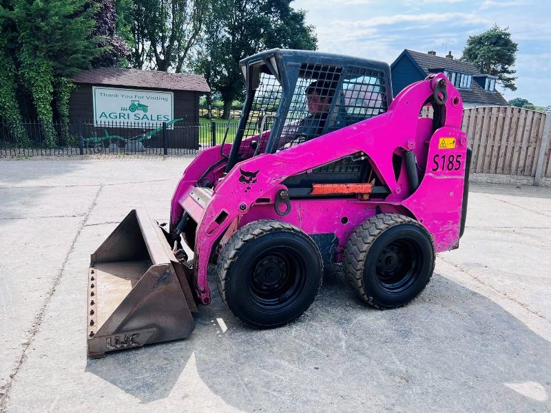 BOBCAT S185 4WD SKIDSTEER *YEAR 2009 HIGH LIFT* C/W BUCKET *VIDEO*
