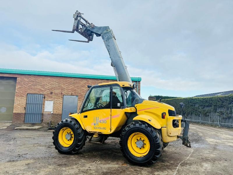 NEW HOLLAND LM430 TELEHANDLER*C/W PALLET TINES*VIDEO*