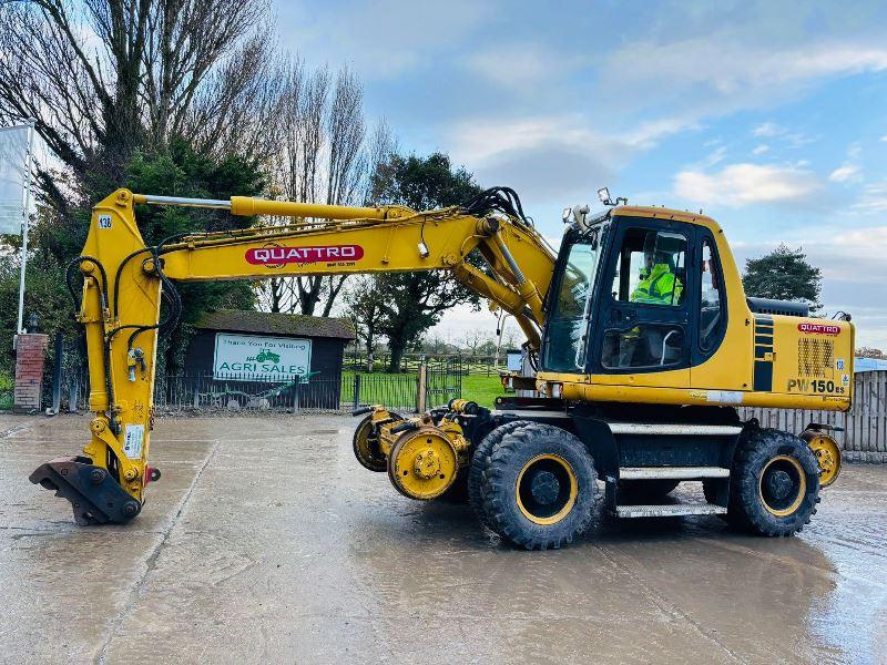 KOMATSU PW150ES-6K 4WD *ENGINEERING CONFORMANCE CERTIFICATE*VIDEO*