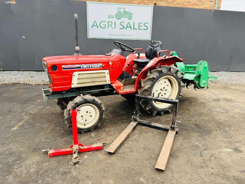 YANMAR YM1702D COMPACT TRACTOR*C/W ROTOVATOR*VIDEO*