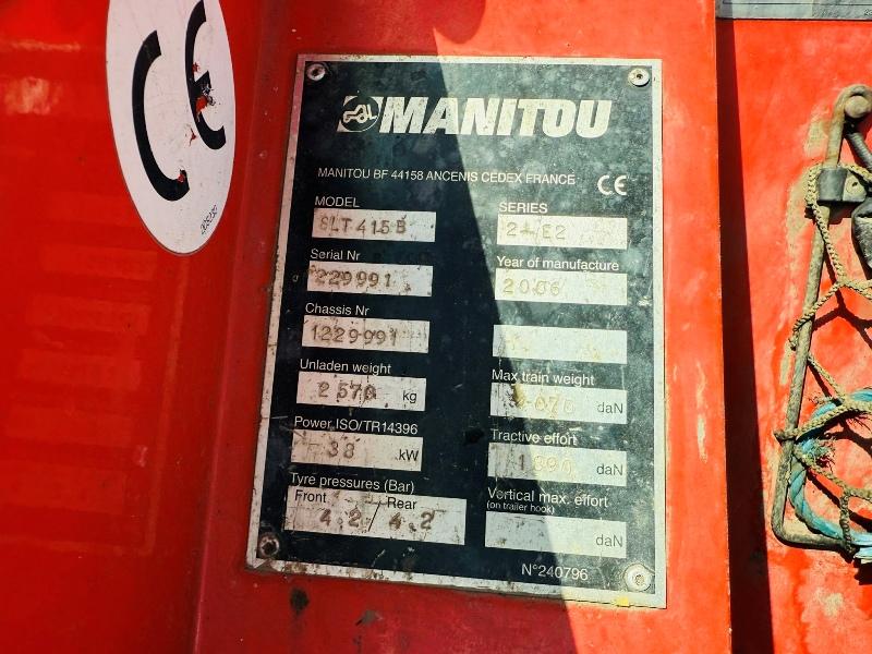 MANITOU SLT415B TELEHANDLER*C/W PALLET TINES*VIDEO*