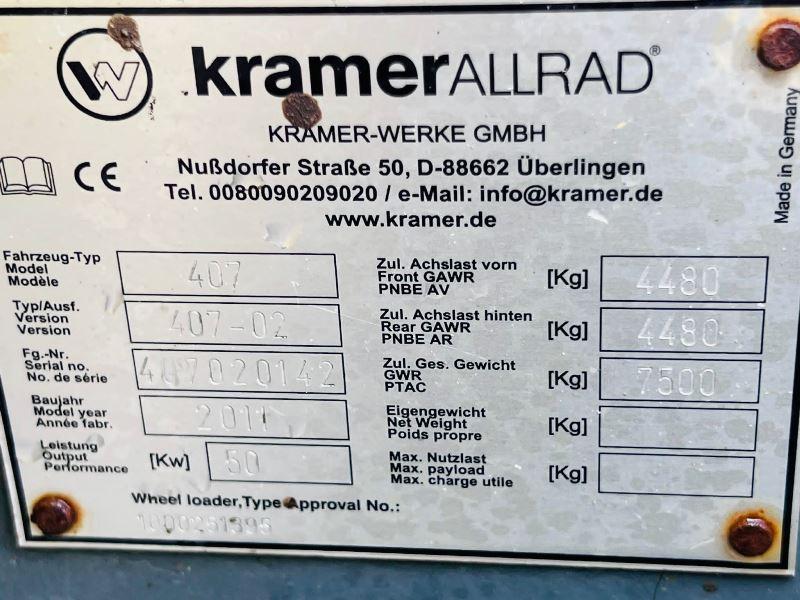 KRAMER 407 4WD TELEHANDLER *YEAR 2011, AG SPEC, NEW ENGINE FITTED 2017*VIDEO*
