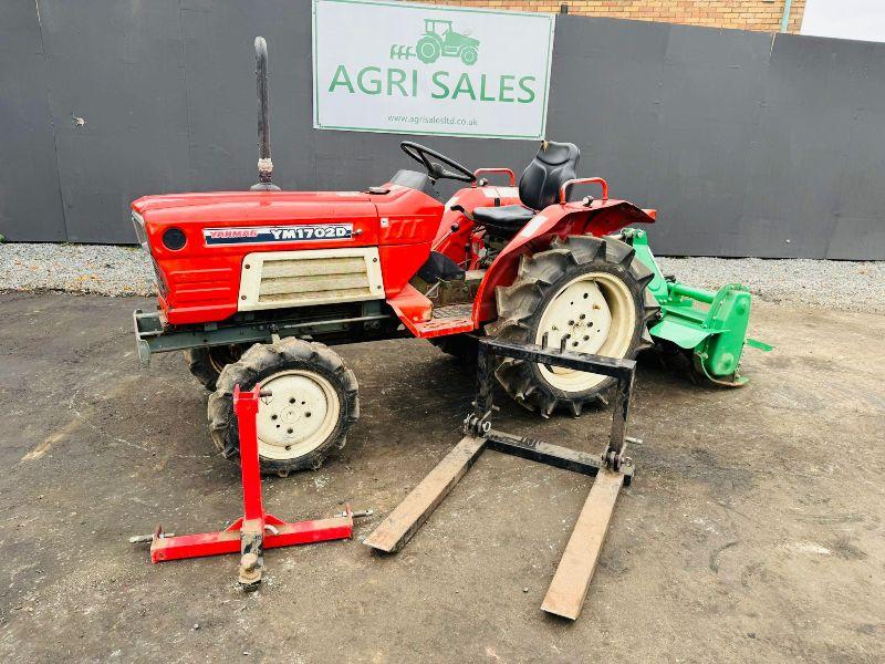YANMAR YM1702D COMPACT TRACTOR*C/W ROTOVATOR*VIDEO*