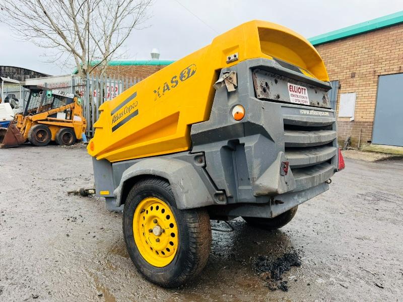 ATLAS COPCO XAS37 TOWABLE AIRCOMPRESSOR*1804 HOURS*VIDEO*
