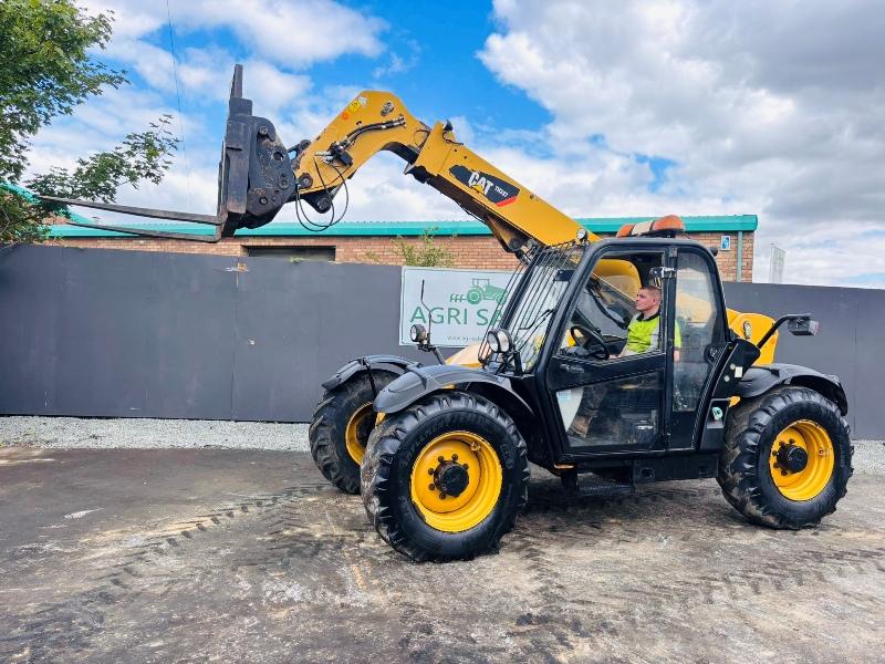 CATERPILLAR TH337 4WD TELEHANDLER*C/W PALLET TINES*YEAR 2012*VIDEO*