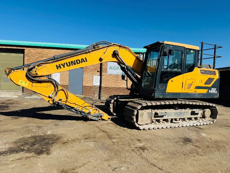 HYUDAI HX140L C EXCAVATOR*C/W BLOCK PADS*YEAR 2020*VIDEO*