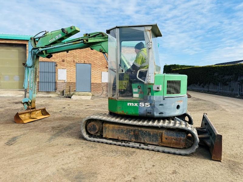 MITSUBISHI MX55 RUBBER TRACKED EXCAVATOR*C/W OFFSET BOOM*VIDEO*