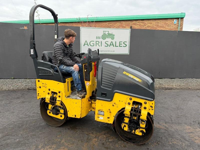 BOMAG BW80 AD-5 TANDEM ROLLER*YEAR 2019*1239 HOURS*VIDEO*