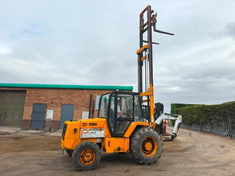JCB 926 ROUGH TERRAIN FORKLIFT*C/W PALLET TINES*VIDEO*
