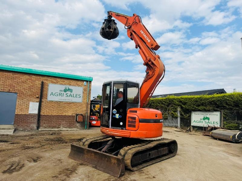 HITACHI EX75UR EXCAVATOR*C/W 5 TINE SCRAP GRAB*VIDEO*