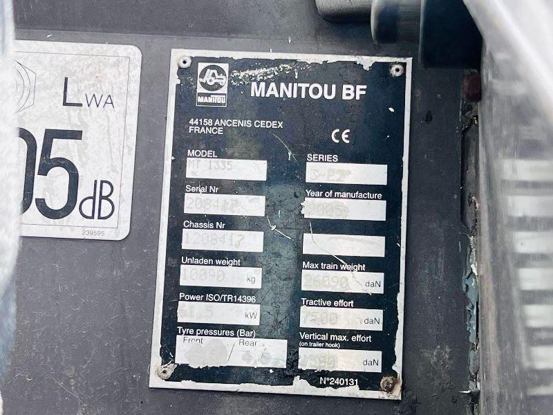 MANITOU MT1335SL 4WD TELEHANDLER *13 METER REACH* C/W PALLE TINES *VIDEO*