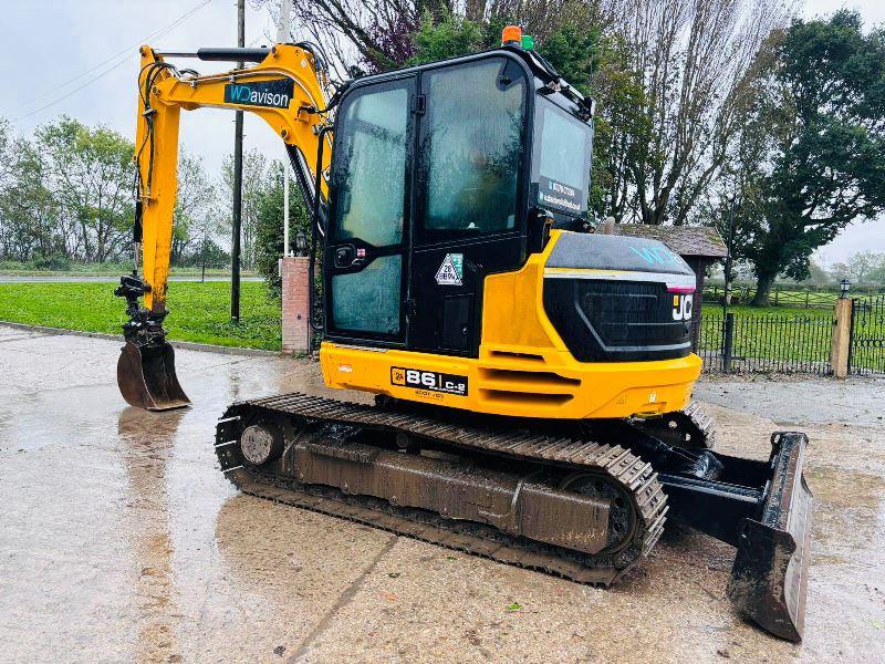 JCB 86C-2 EXCAVATOR *ZERO SWING, YEAR 2021, 2294 HOURS* C/W QUICK HITCH *VIDEO*