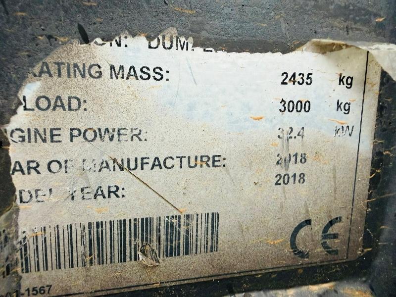 MECALAC TAS3 3 TONNE TRACKED SWIVLE SKIP DUMPER*2018*1053 HOURS*VIDEO*