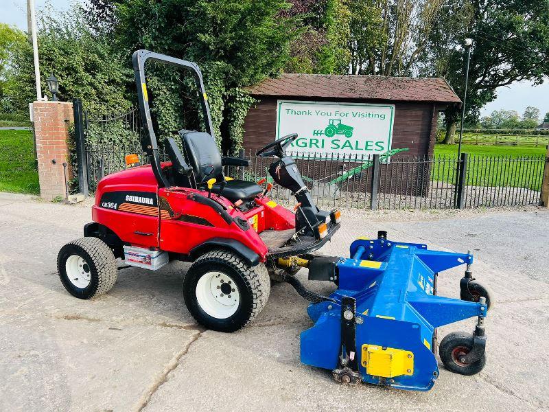 SHIBAURA CM364 RIDE MOWER *1623 HOURS* C/W ROLE BAR *VIDEO*
