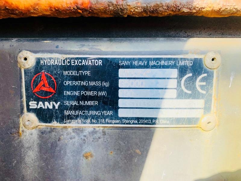 SANY SY335C TRACKED EXCAVATOR*YEAR 2015*C/W BUCKET*4868 HOURS*VIDEO*