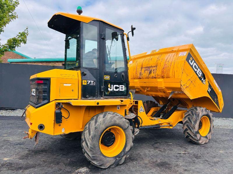 JCB 7FT 7 TONNE STRAIGHT TIP DUMPER* READING 1285 HOURS*YEAR 2018*VIDEO*