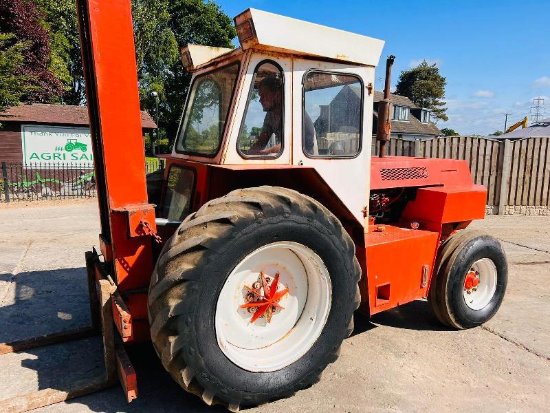 FINLAY F60 ROUGH TERRIAN FORKLIFT C/W TWO STAGE MAST *VIDEO*