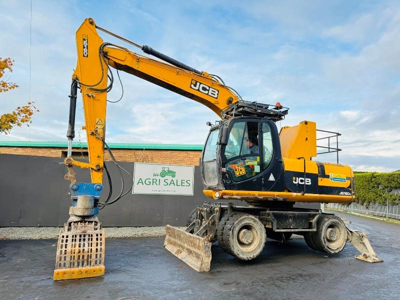 JCB JS160W EXCAVATOR*HIGHRISE CAB*C/W SELECTOR GRAB*YEAR 2012*VIDEO*