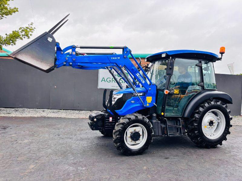 SOLIS 50RX TRACTOR*C/W SOLIS FRONT LOADER*194 HOURS*YEAR 2021*VIDEO*