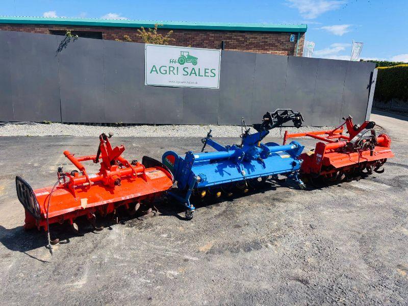 CHOICE OF 3 ROTAVATORS*2X KUBOTA 1X ISEKI* £550 EACH*VIDEO*