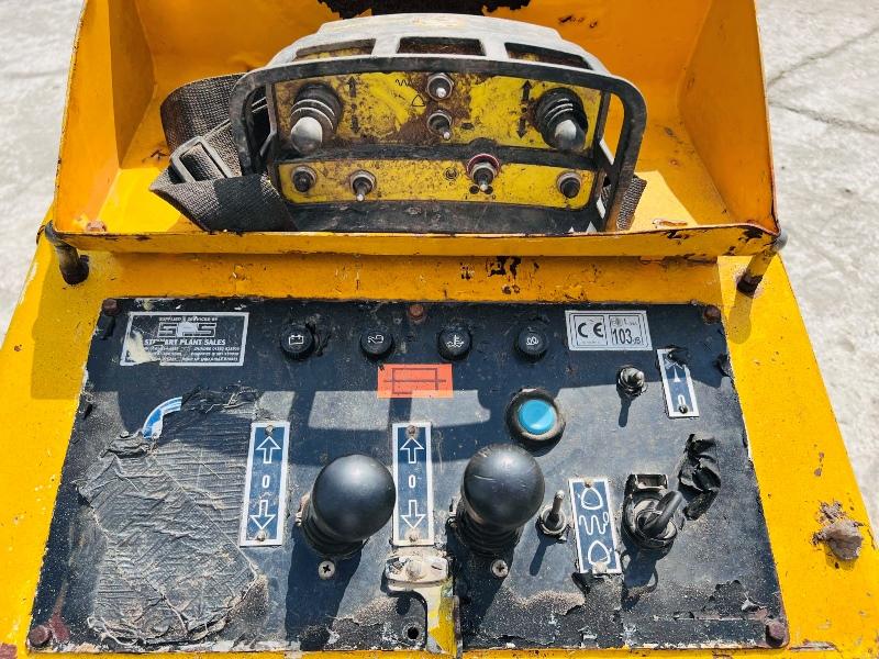 JCB VM1500 DOUBLE DRUM REMOTE CONTROL PAD FOOT ROLLER *VIDEO*