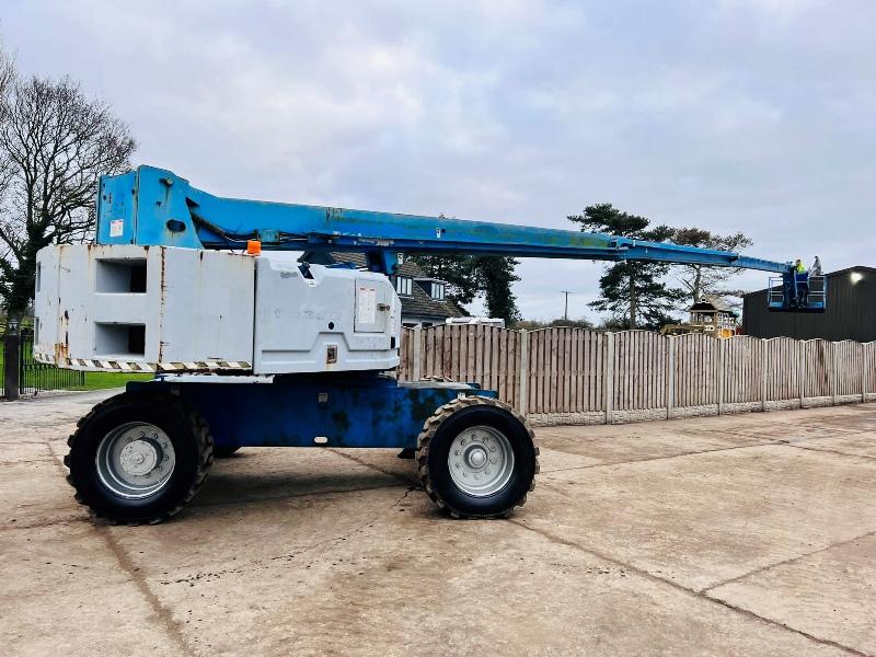 GENIE S85 AIREL PLATFORM * 85 FT WORKING HEIGHT * C/W HYDRAULIC PUSH OUT AXLES *VIDEO*