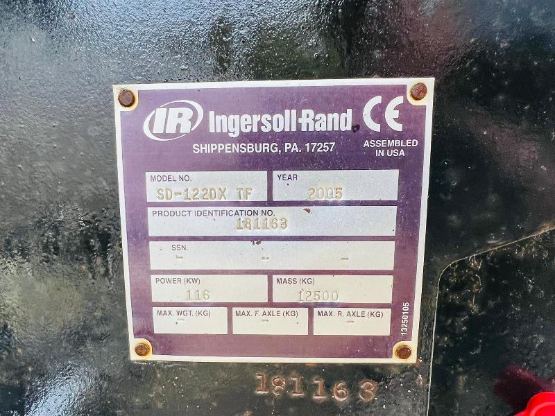 INGERSOL RAND SD-122DX TF ROLLER *4880 HOURS* C/W FULLY GLAZED CABIN *VIDEO*