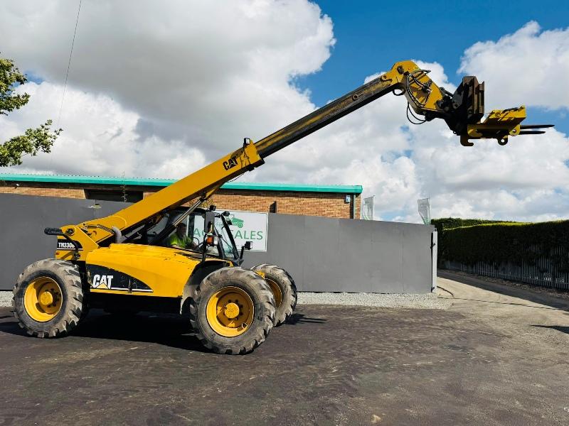 CAT TH330B TURBO TELEHANDLER*C/W EURO ADAPTION PLATE*VIDEO*