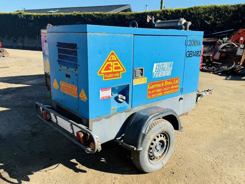 STEPHILL 20KVA TOWABLE GENERATORS*CHOICE OF 3*VIDEO*