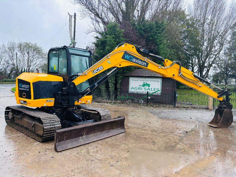 JCB 86C-2 EXCAVATOR *ZERO SWING, YEAR 2021, 2294 HOURS* C/W QUICK HITCH *VIDEO*